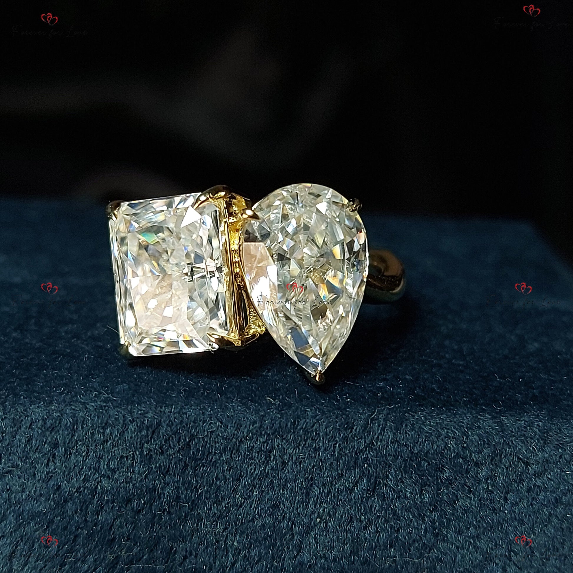 Radiant Moissanite Engagement Ring