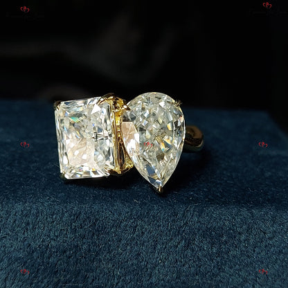 Radiant Moissanite Engagement Ring