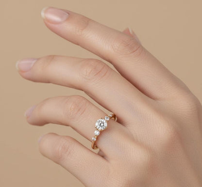 Round Lab Diamond Engagement Ring