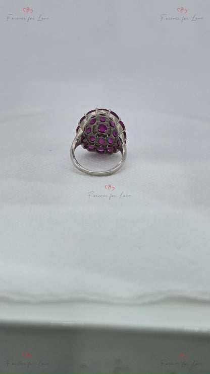 Marquise Diamond, Ruby Ring