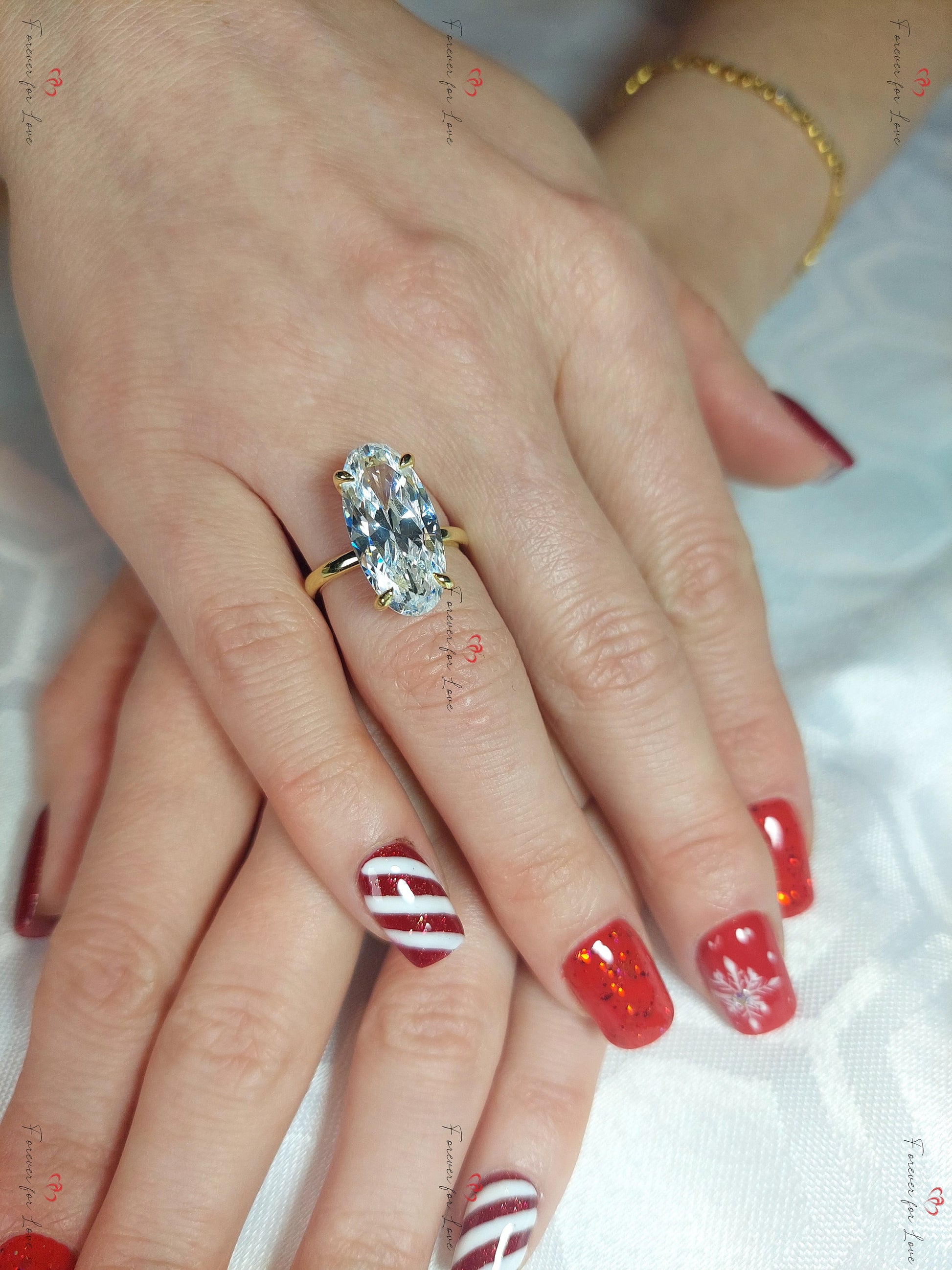 Old Mine Moissanite Engagement Ring