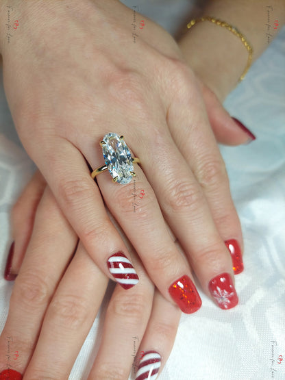 Old Mine Moissanite Engagement Ring