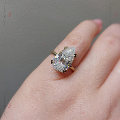 Old Mine Moissanite Engagement Ring