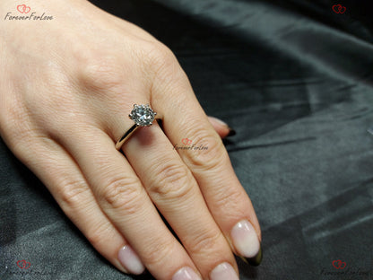 1.9 Ct Round Lab Diamond Solitaire Engagement Ring