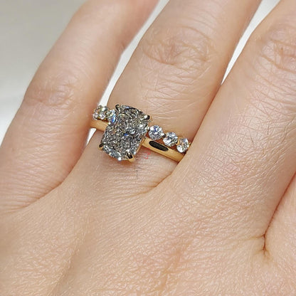 2 Ct Cushion Lab Diamond Eternity Band