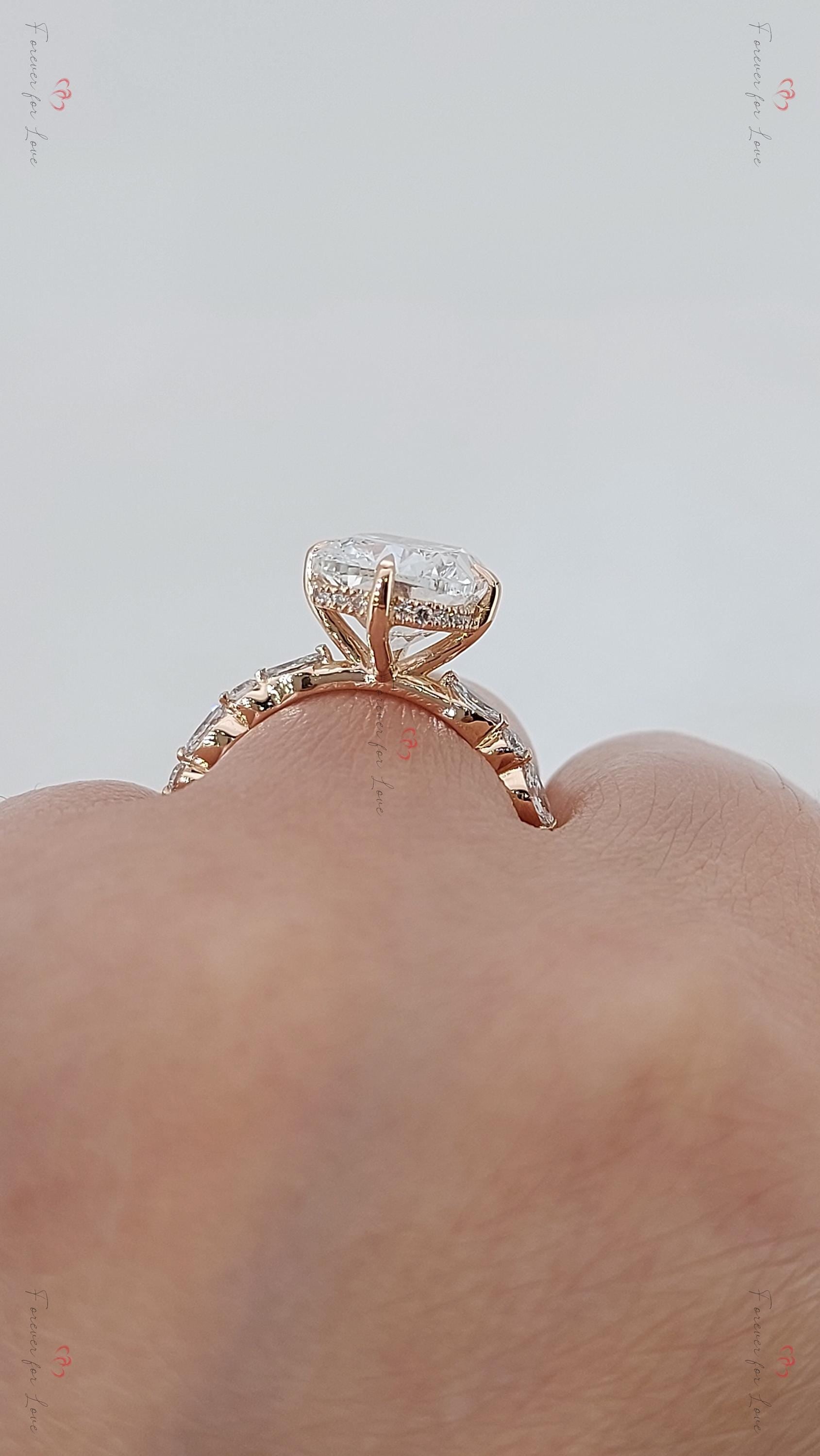 IGI Certified Cushion Lab Diamond Solitaire Engagement Ring