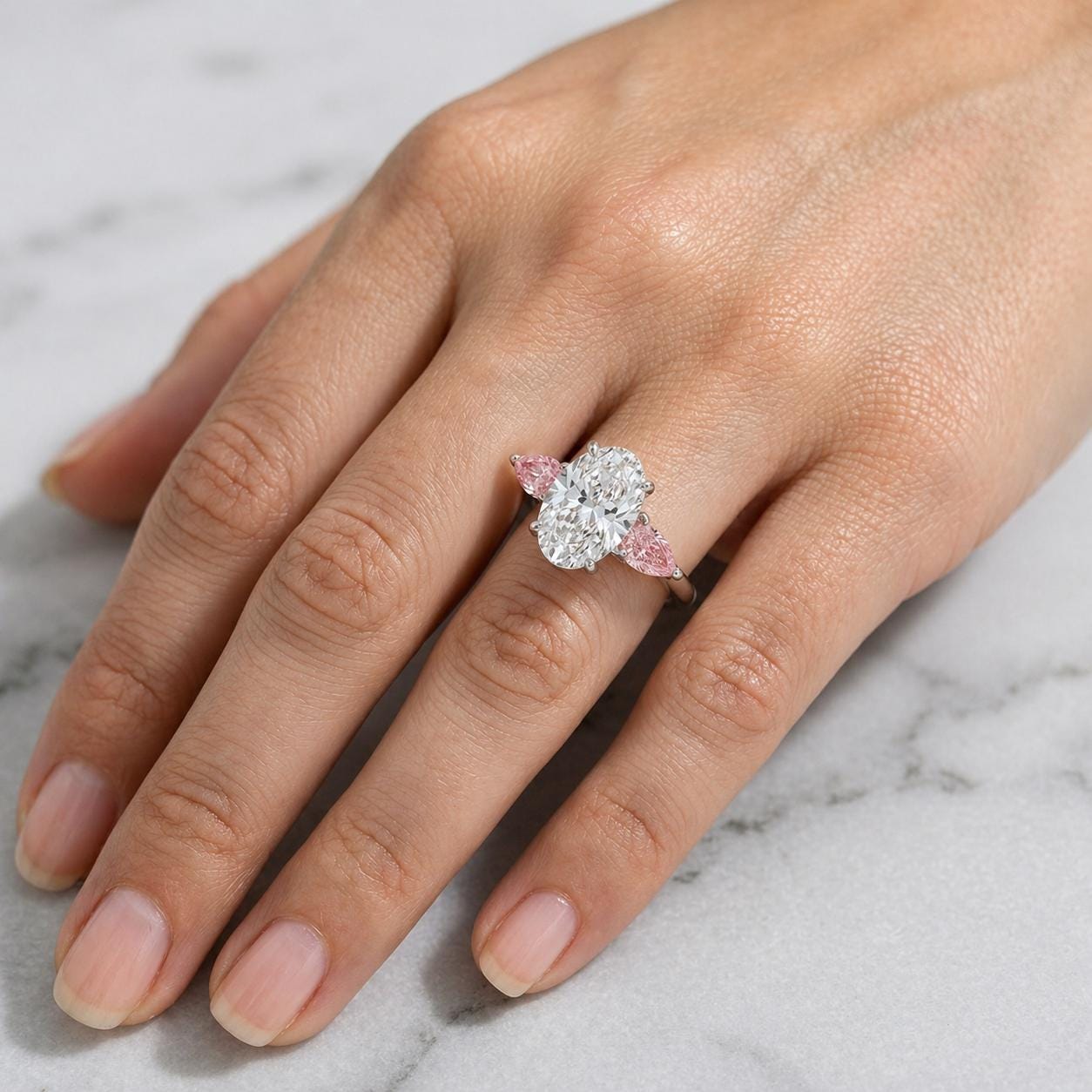 4.5 Ct IGI Certified Oval Lab Diamond Engagement Ring