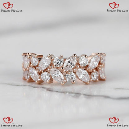 Marquise Diamond Stacking Ring