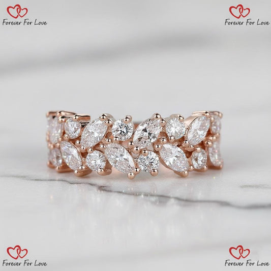 Marquise Diamond Stacking Ring