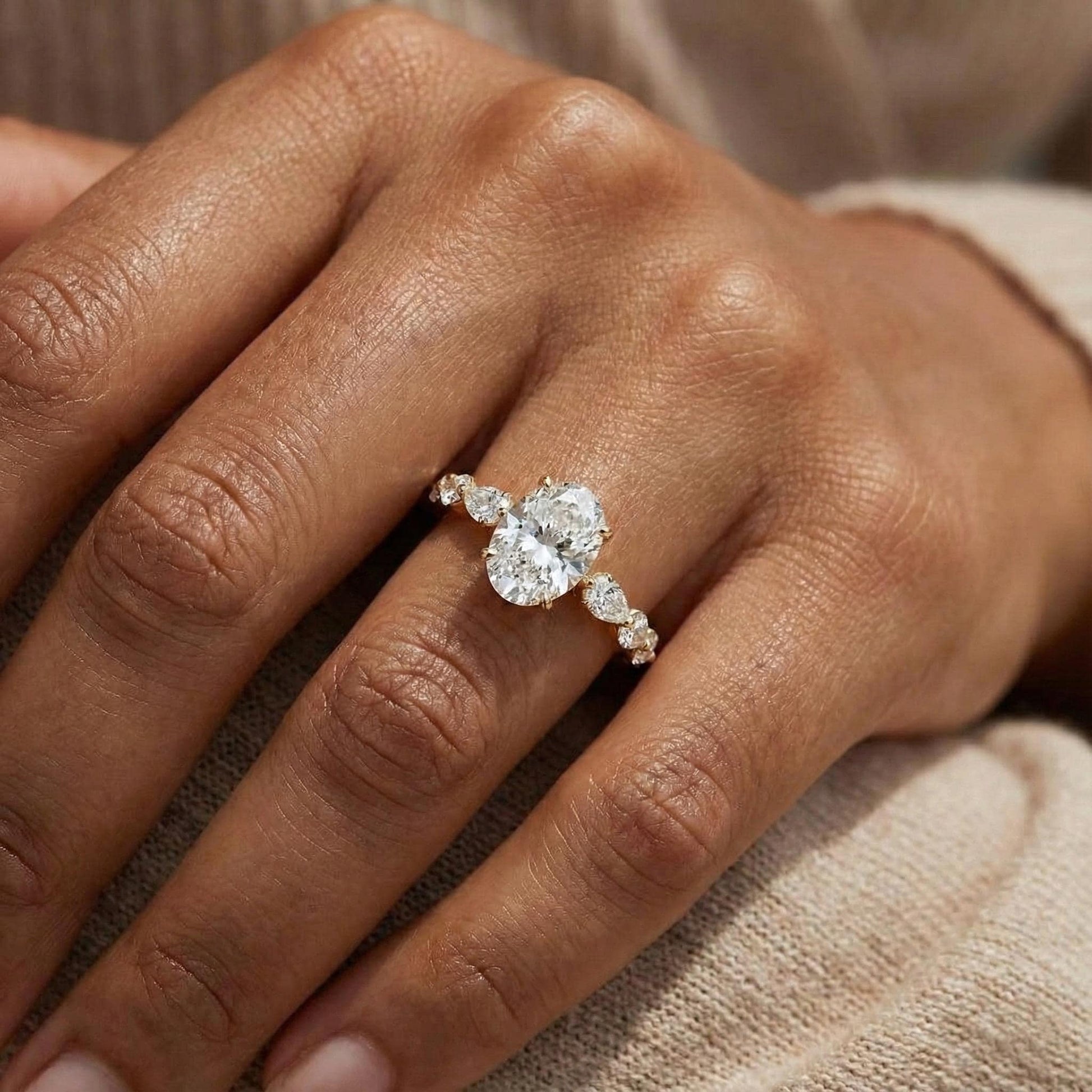 2.5 Ct IGI Certified Oval Lab Diamond Engagement Ring