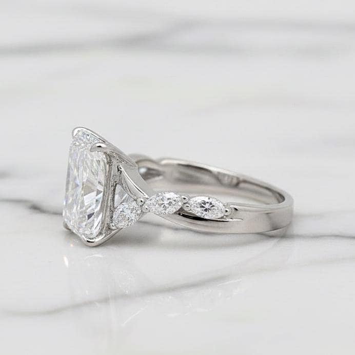 4.3 Ct IGI Certified Radiant Lab Diamond Engagement Ring