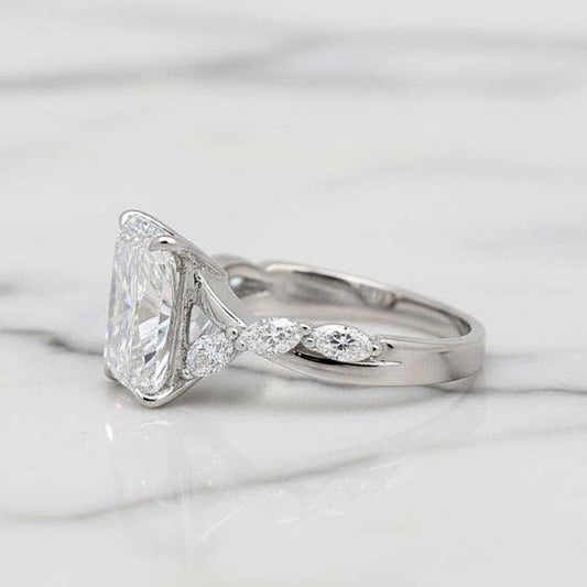 4.3 Ct IGI Certified Radiant Lab Diamond Engagement Ring