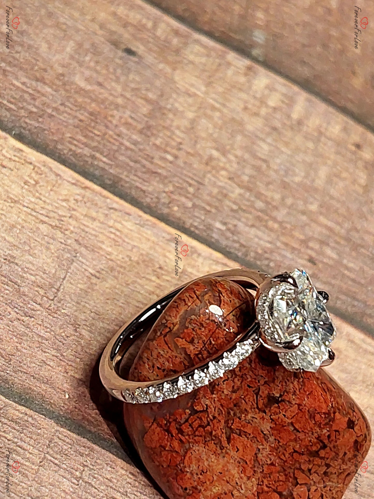1.5 Ct Radiant Moissanite Modern Solitaire Engagement Ring Radiant cut 1Ct Moissanite Brilliant Cut engagement ring in 935 Argentium Silver — custom handcrafted by Forever For Love