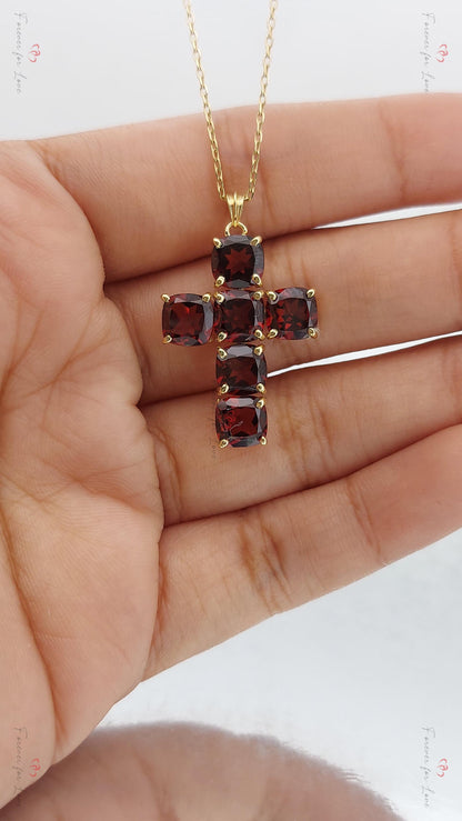 14 Karat Massivgold Diamant Kreuz Halskette für Frauen, Diamant Kreuz Anhänger, Religiöser Schmuck, Christlicher Glaube Anhänger, Kreuz Geschenk für Frauen