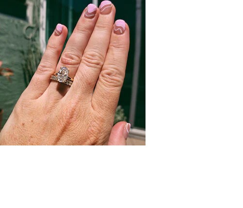 4 Ct Oval Moissanite Eternity Band Oval cut Moissanite Brilliant Cut engagement ring in 935 Argentium Silver — custom handcrafted by Forever For Love