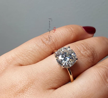 Round Lab Diamond Solitaire Engagement Ring
