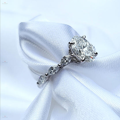 Oval Lab Diamond Engagement Ring