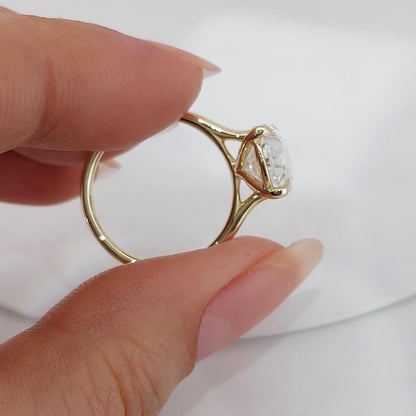2 Ct Oval Lab Diamond Engagement Ring