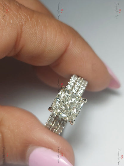 2 Ct IGI Certified Cushion Lab Diamond Engagement Ring