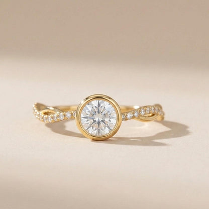 0.25 Ct Round Lab Diamond Engagement Ring