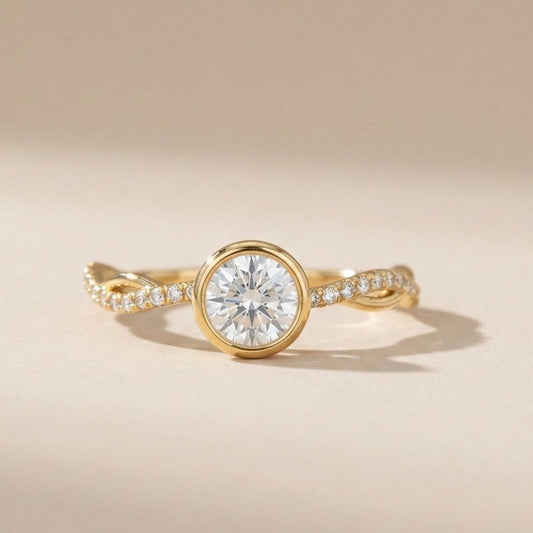 0.25 Ct Round Lab Diamond Engagement Ring