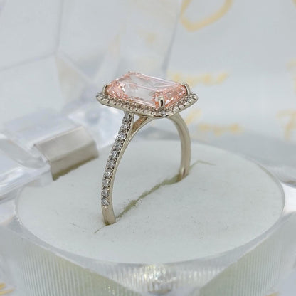 2.7 Ct IGI Certified Emerald Lab Diamond Engagement Ring