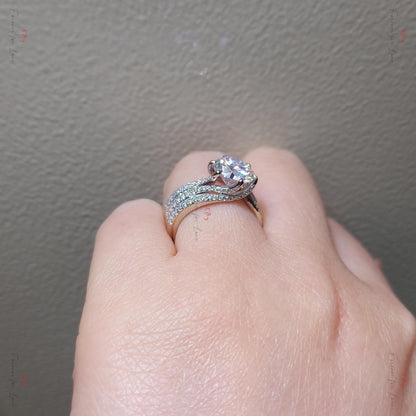 4 Ct Round Diamond, Moissanite Engagement Ring