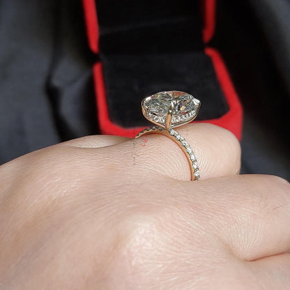 5.5 Ct Oval Lab Diamond Engagement Ring