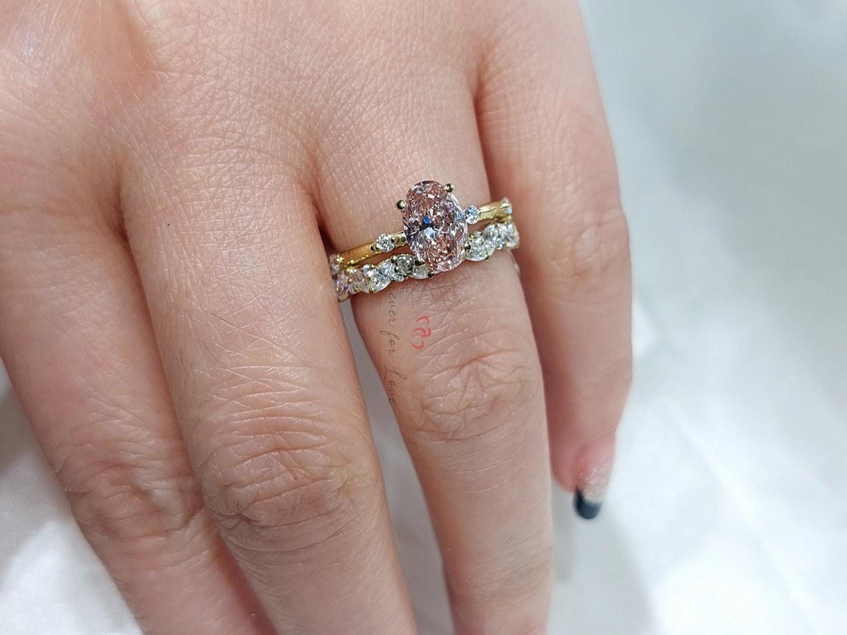 IGI Certified Oval Lab Diamond Engagement Ring