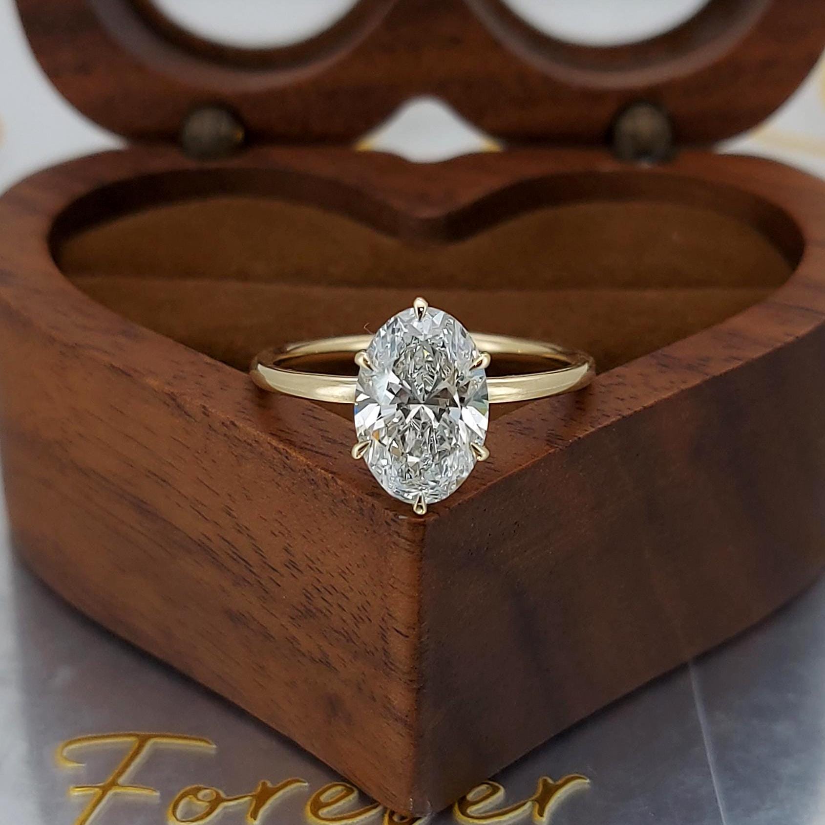 2.5 Ct IGI Certified Oval Lab Diamond Engagement Ring
