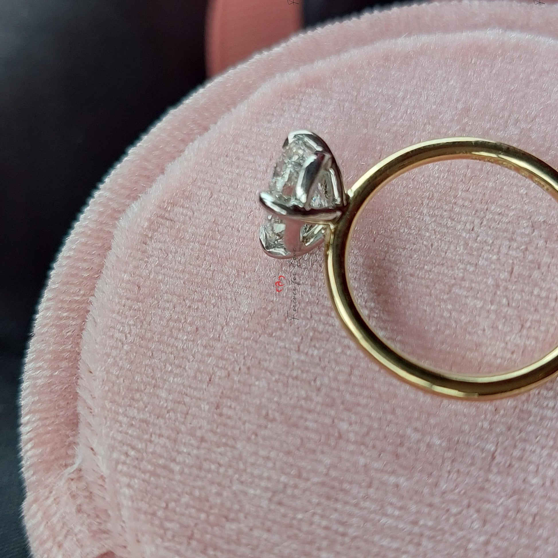 Oval Lab Diamond Solitaire Engagement Ring