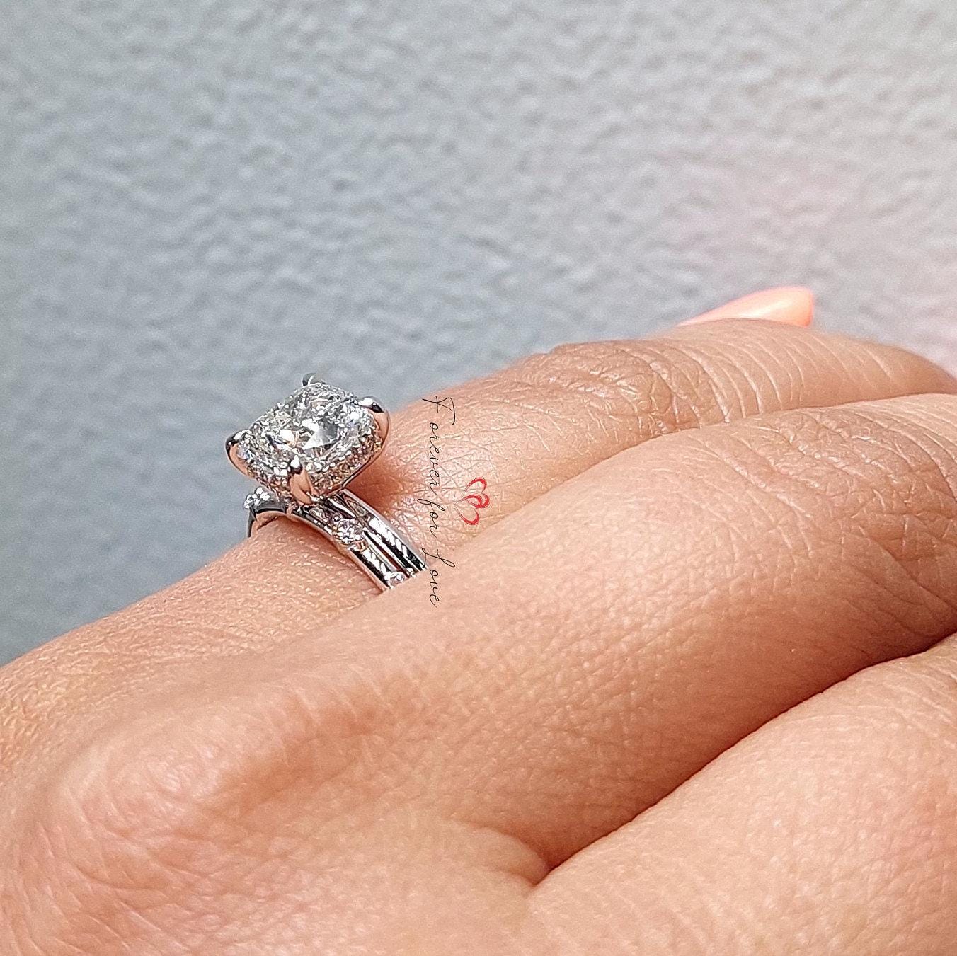 2 Ct Cushion Lab Diamond Eternity Band