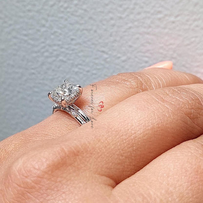 2 Ct Cushion Lab Diamond Eternity Band