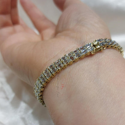 Tennisarmband, goldenes Tennisarmband, Diamant-Tennisarmband, zierliches Armband, Diamantarmband, Geschenk für sie, minimalistisches Armband