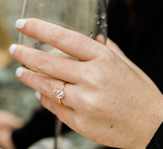 2 Ct Pear Diamond, Moissanite Hidden Halo Engagement Ring
