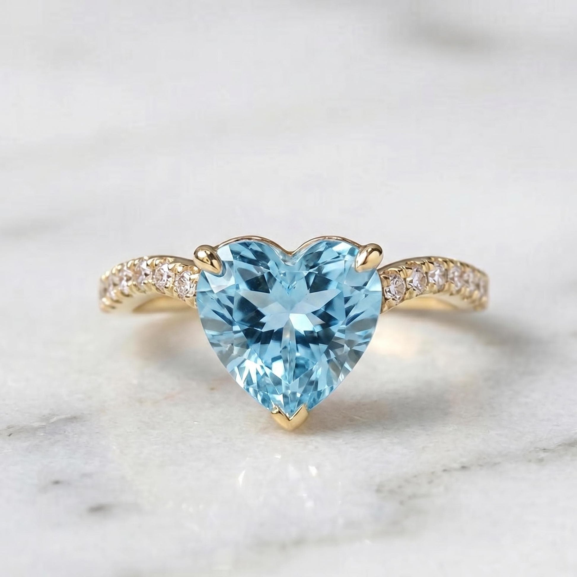 Heart Diamond, Aquamarine Band
