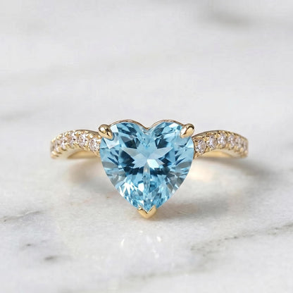 Heart Diamond, Aquamarine Band