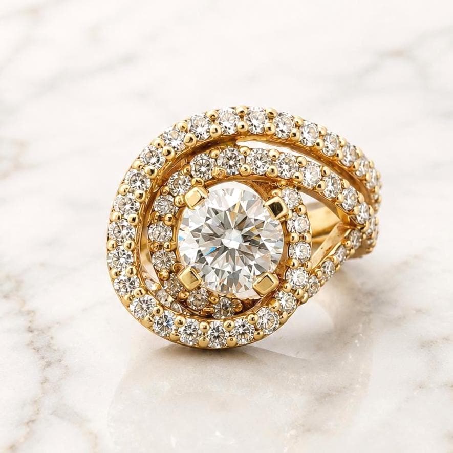 2.5 Ct Round Lab Diamond Ring