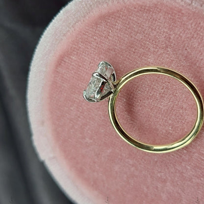 Oval Lab Diamond Solitaire Engagement Ring