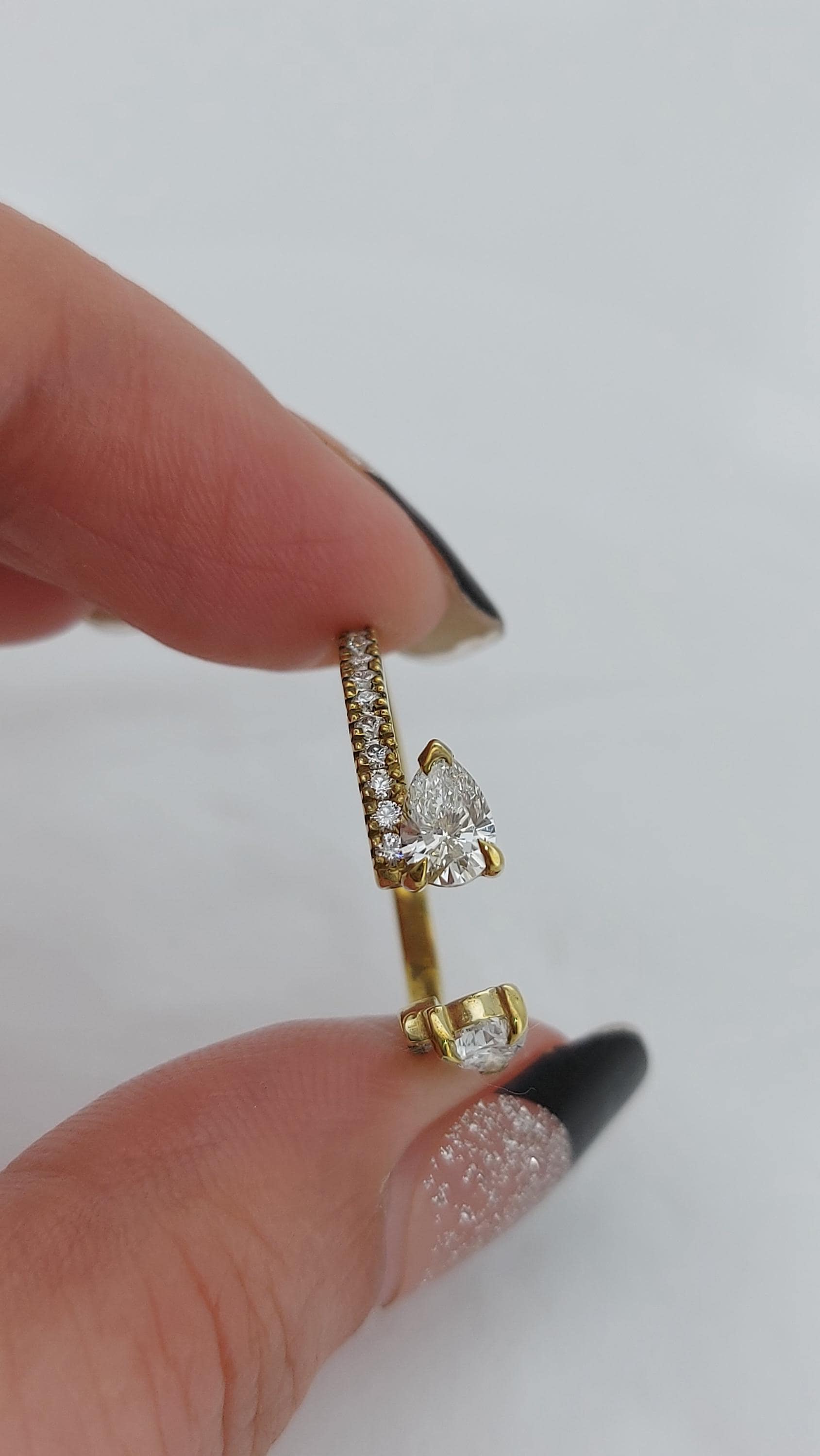 1.5 Ct Marquise Lab Diamond Engagement Ring