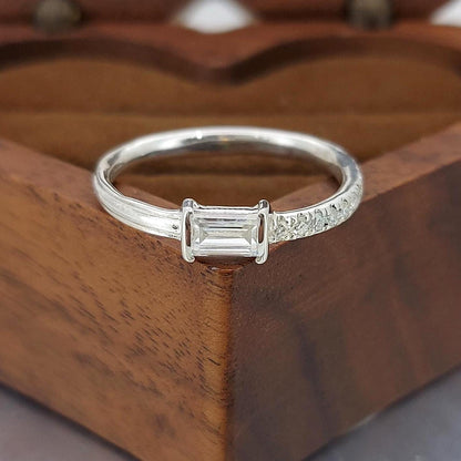 Baguette Lab Diamond Stacking Ring