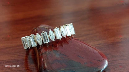 1.2 Ct Baguette Lab Diamond Half Eternity Band
