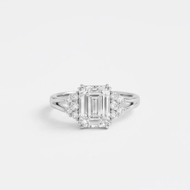 8 Ct IGI Certified Emerald Lab Diamond, Emerald Engagement Ring