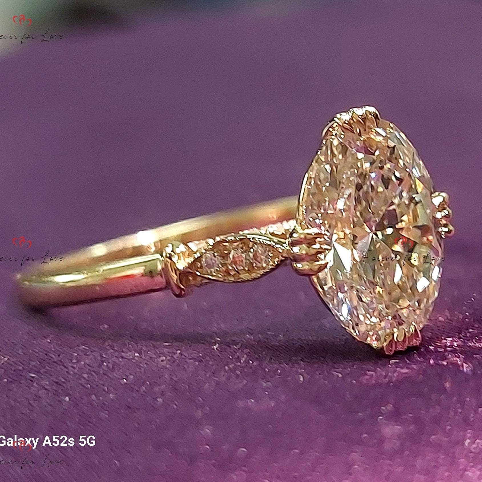IGI Certified Oval Lab Diamond Engagement Ring