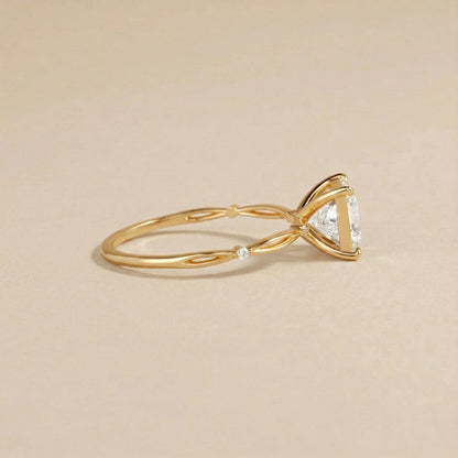 IGI Certified Princess Lab Diamond Engagement Ring