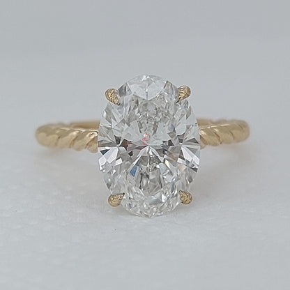 3.5 Ct Oval Lab Diamond Band