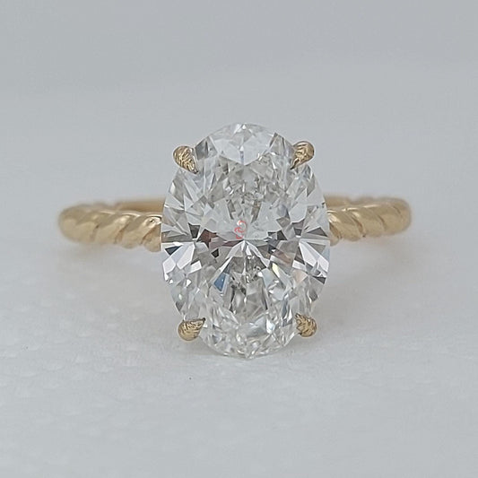 3.5 Ct Oval Lab Diamond Band