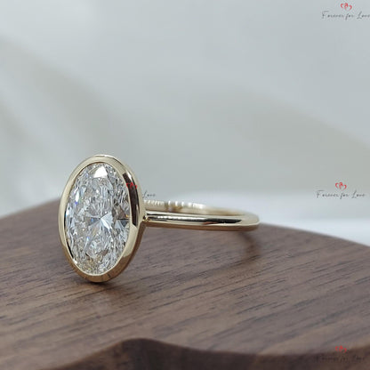 1.5 Ct IGI Certified Oval Lab Diamond Solitaire Ring