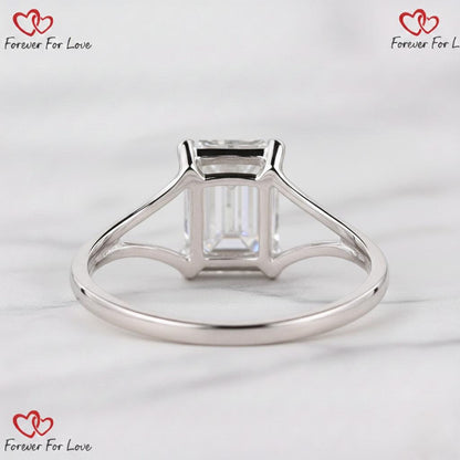 1.5 Ct IGI Certified Emerald Lab Diamond Solitaire Engagement Ring