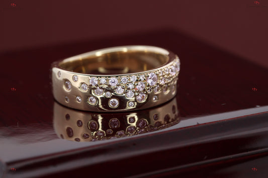 Round Pink Diamond Wedding Ring